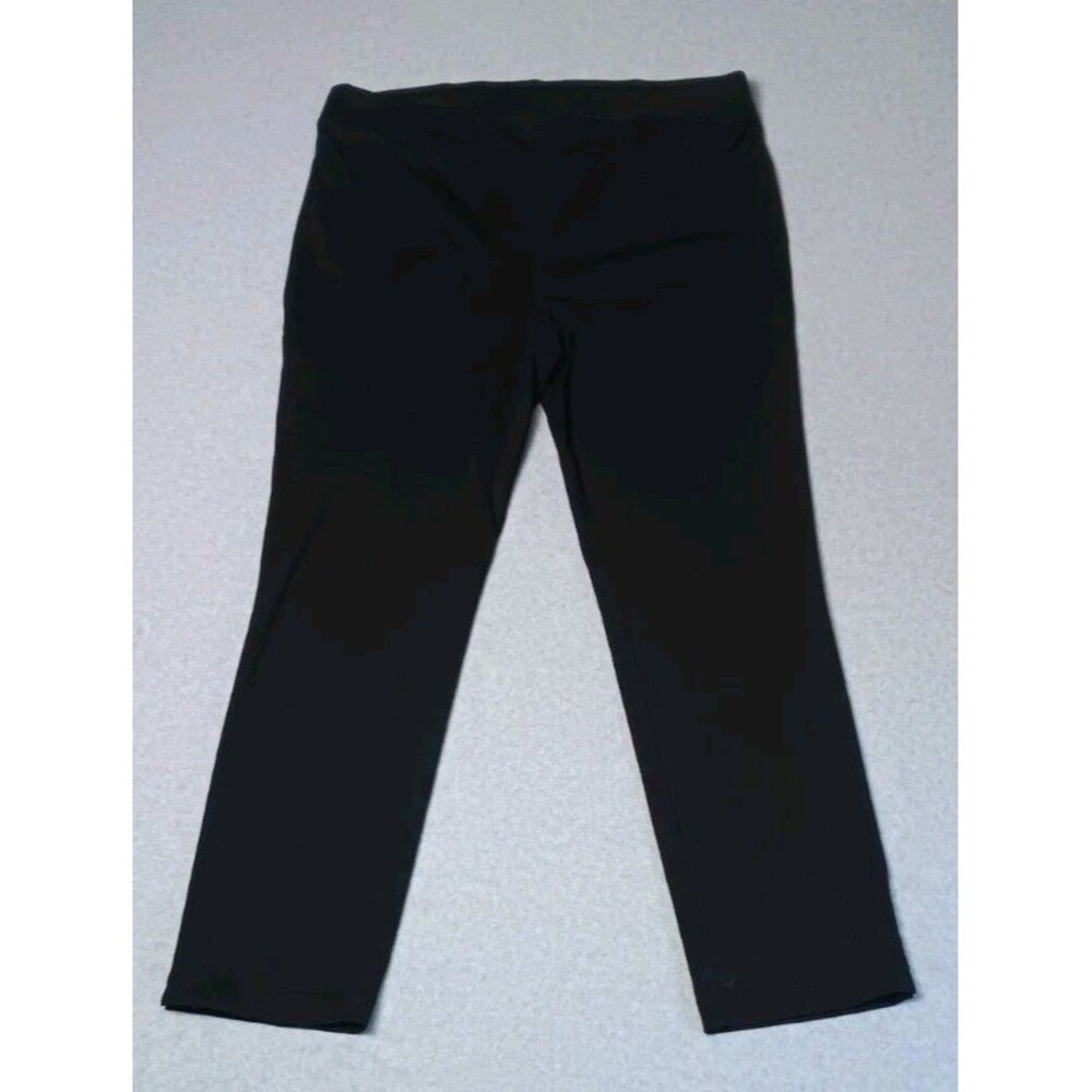 Chicos Fabulously Slimming Pull On Dress Slacks Trouser Pants 2.5 Black Corpcore